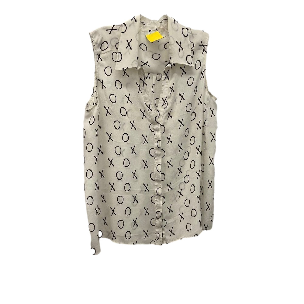 Elorie Cream X's and O's Sheer Blouse